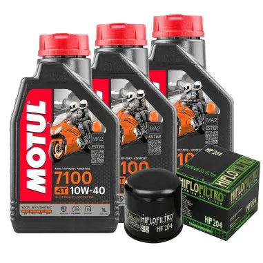 TAGLIANDO HONDA CBR 600 RR 2007-2020 3 L OLIO MOTUL 7100 10W40 + FILTRO HIFLO