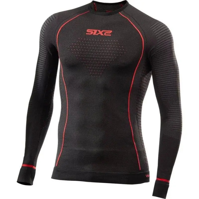 Maglia Intima Tecnica Termica Sixs TS2W-CU Nero Rosso