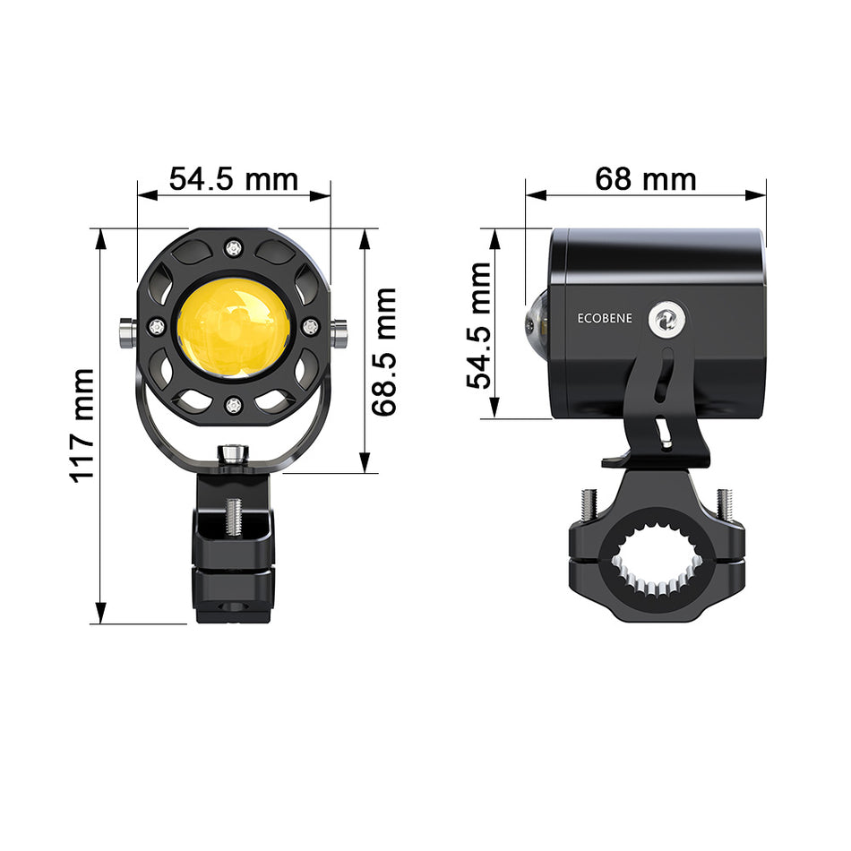 Coppia di luci aggiuntive 25w distanze con controllo wireless