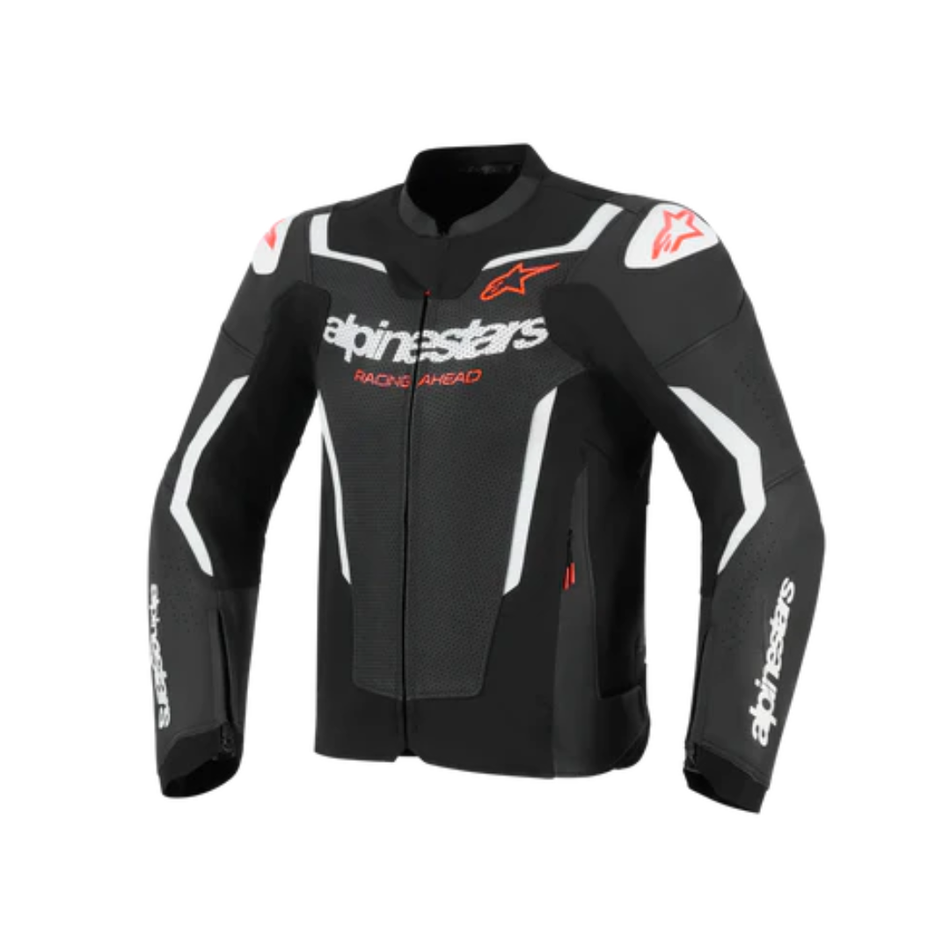 Giacca di pelle Alpinestars GP Force V2 Air Nero/Bianco/Arancio fluo