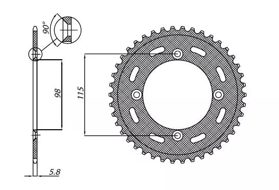 KTM XC 65 2008>2009 CORONA PASSO 420 CODICE 1-1390