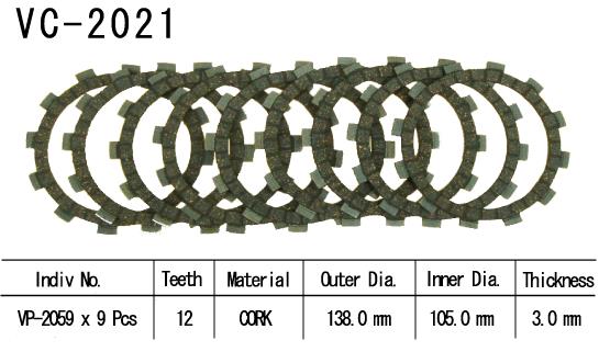 Kit Dischi Frizione Guarniti YAMAHA WR F 250- YZ F 250/GAS GAS EC 250