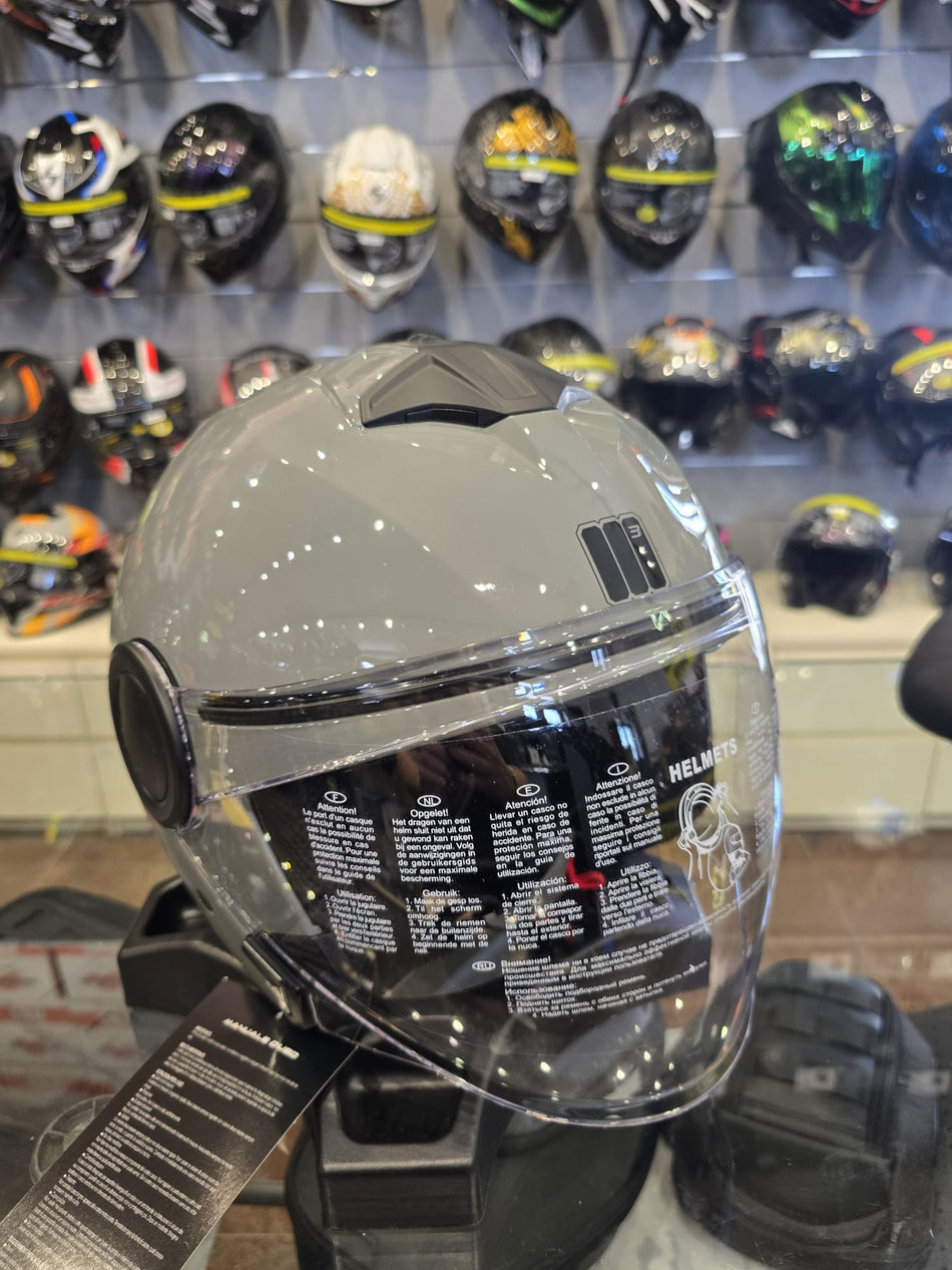 Casco Jet doppia visiera Motocubo Jet Blade Grigio lucido