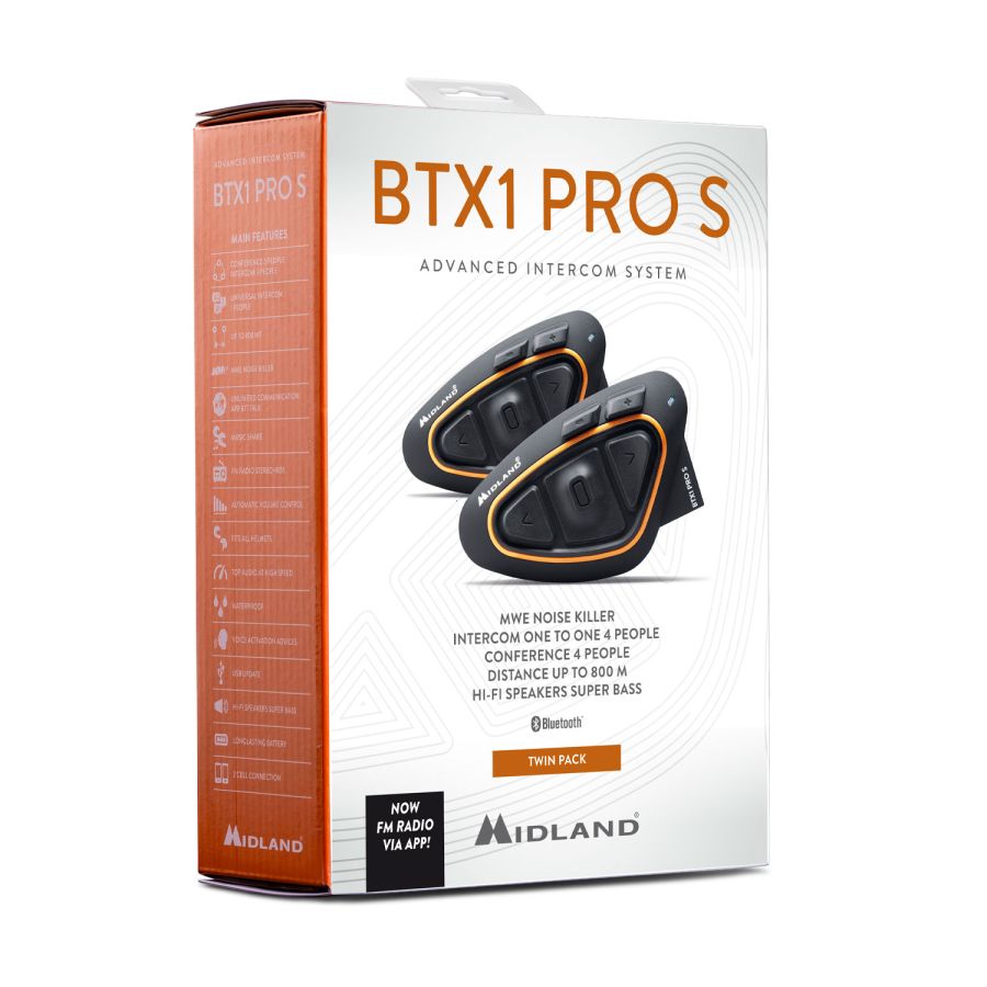 Midland BTX1 Pro S Interfono Doppio Coppia