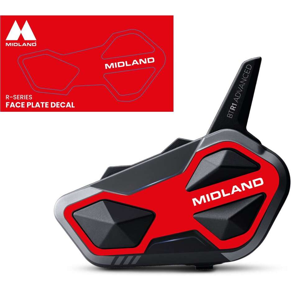 Adesivo Midland Style Cover RED CHROME Per Interfoni della Linea R (1 pz.)