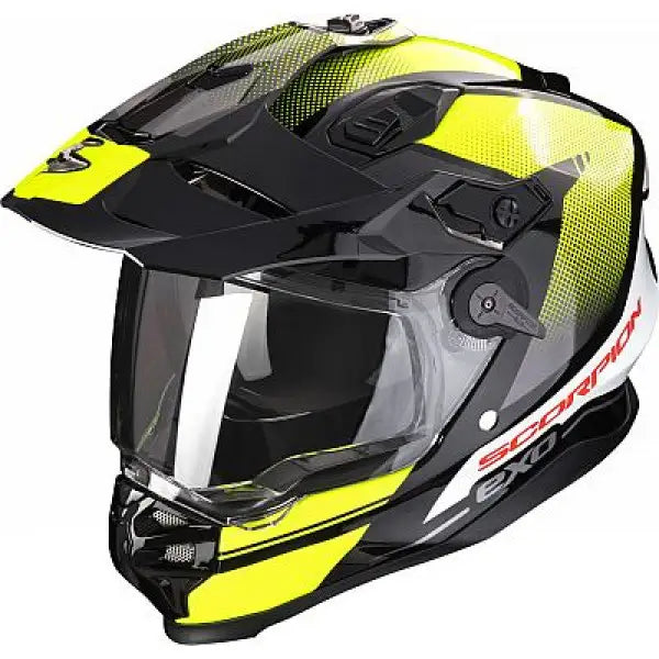 Casco integrale touring Scorpion ADF 9000 AIR TRAIL Nero Giallo neon
