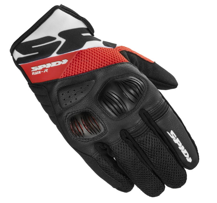 Guanti In Tessuto Spidi Flash-R Evo BIANCO ROSSO