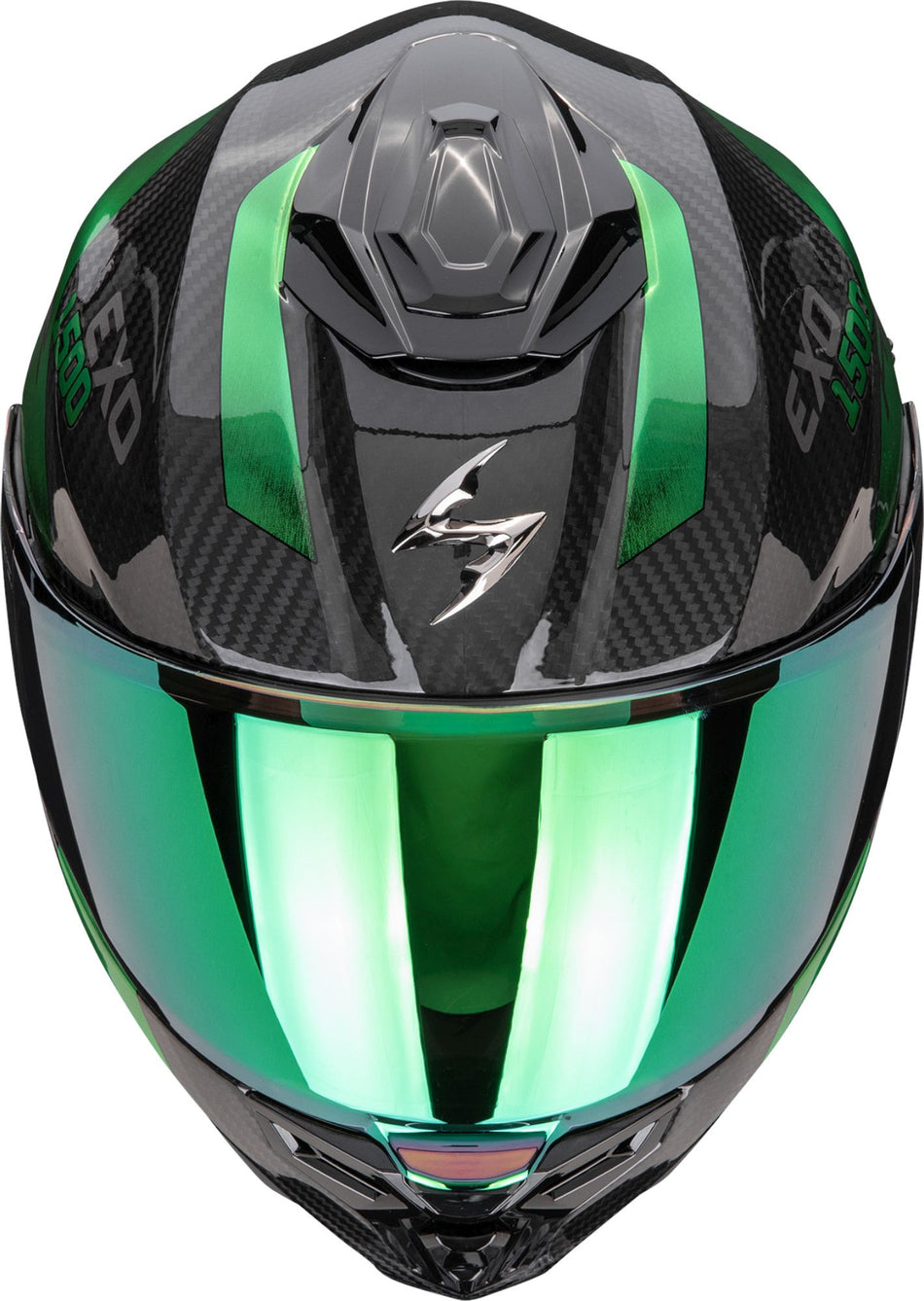 Casco integrale da moto Scorpion EXO-1500 Carbon Air Plated nero-verde