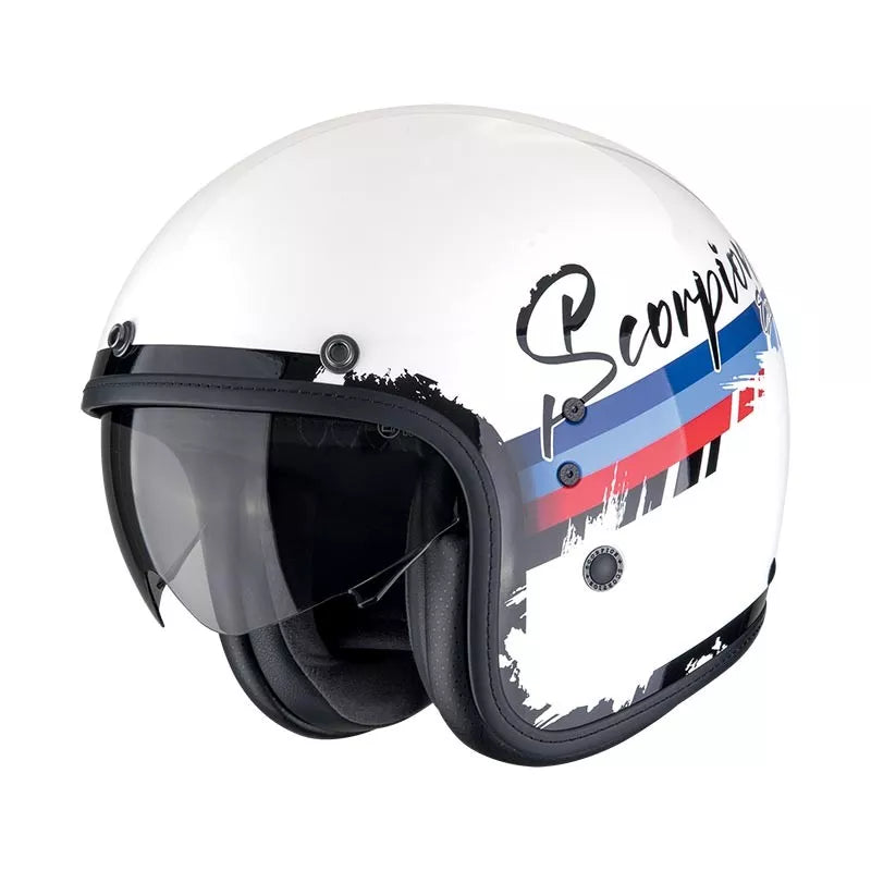 Casco BELFAST EVO ADONIS Bianco Blu SCORPION