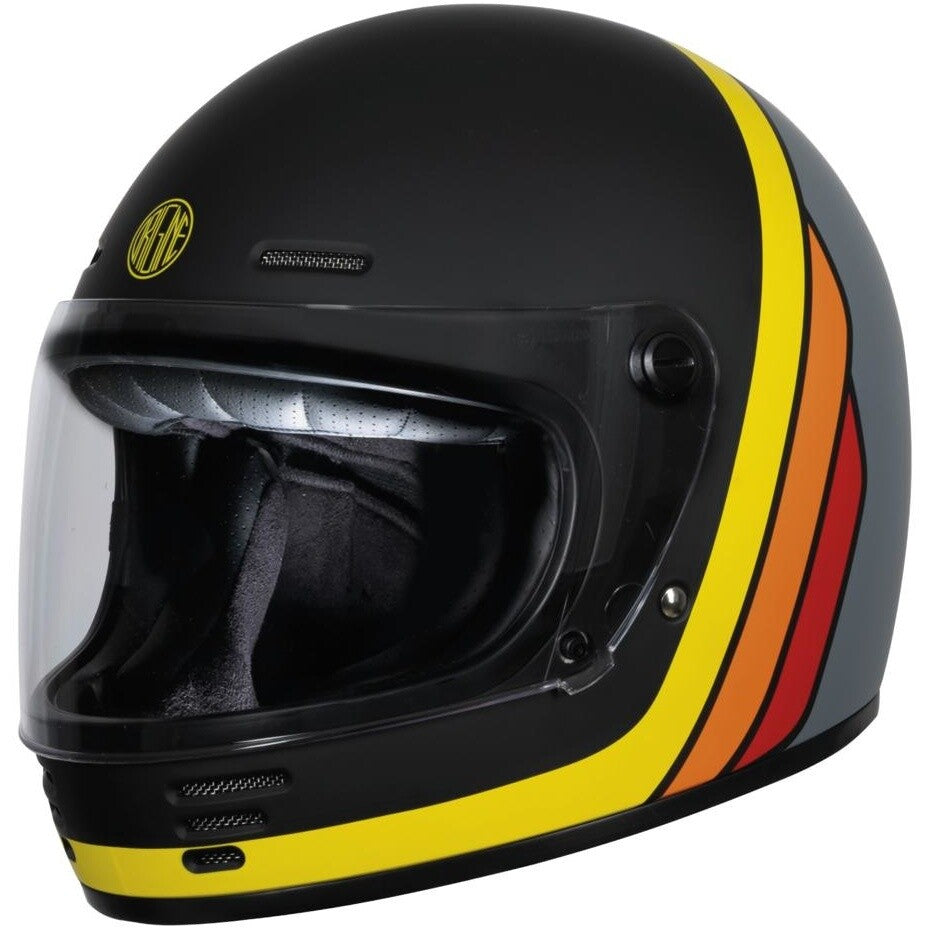 Casco Moto Integrale Custom ORIGINE OMEGA SUMMIT Giallo Nero-Opaco