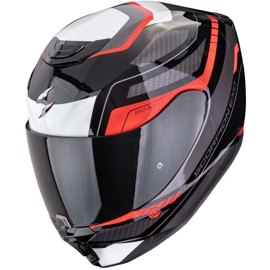 Casco Moto Integrale Scorpion EXO-391 LEO Nero Rosso