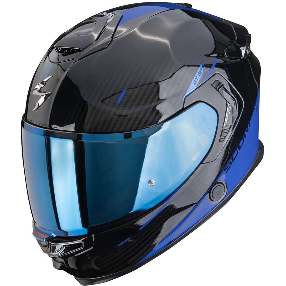 Casco Moto Integrale Scorpion EXO-GT SP AIR ASPHALT Nero Blu