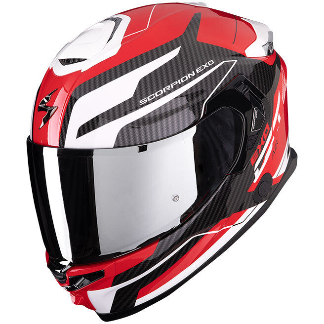 Casco Moto Integrale Scorpion EXO-GT SP AIR FLEX Rosso Bianco