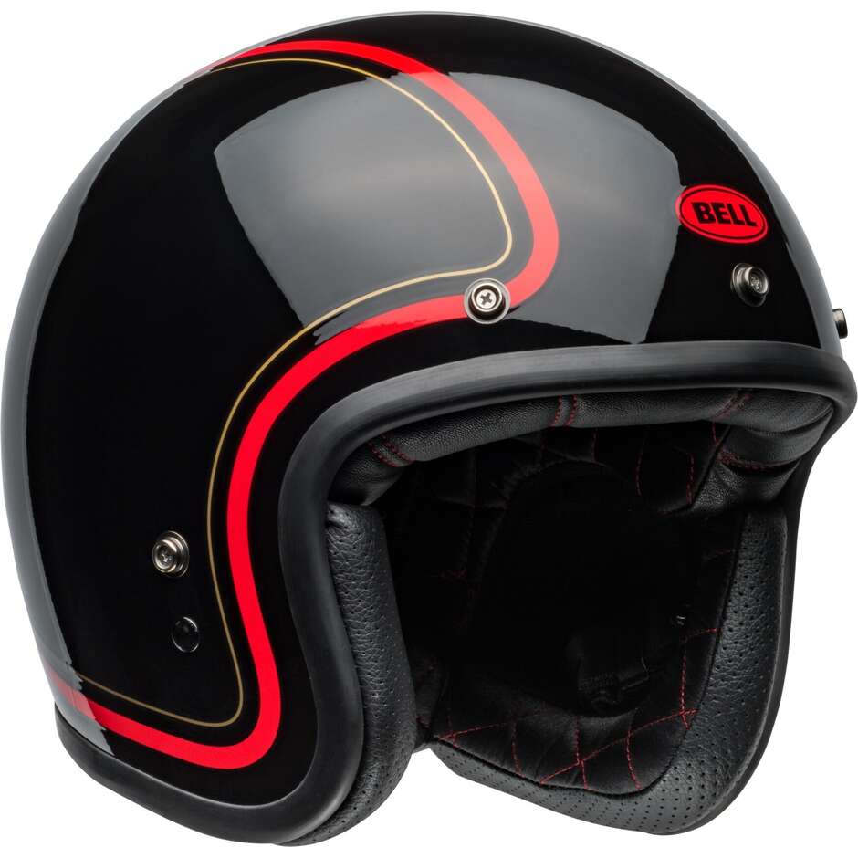 Casco Moto Jet Cafè Racer Bell CUSTOM 500 CHIEF Nero Lucido