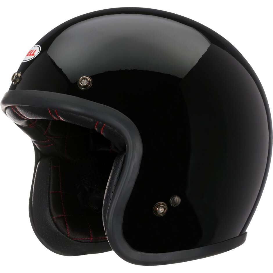 Casco Moto Jet Cafè Racer Bell CUSTOM 500 Nero Lucido