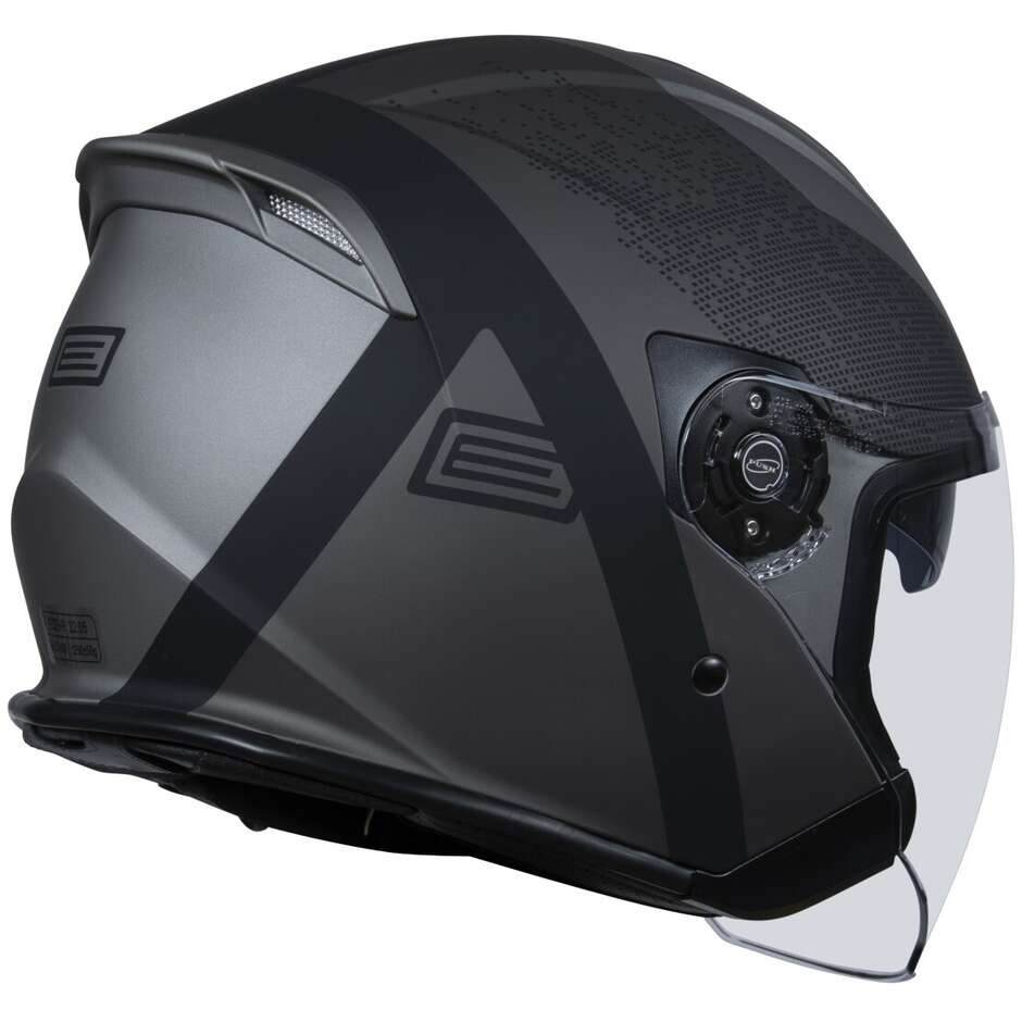 Casco Moto Jet Origine PALIO 2.0 + Bt Hyper Nero Titanio Opaco