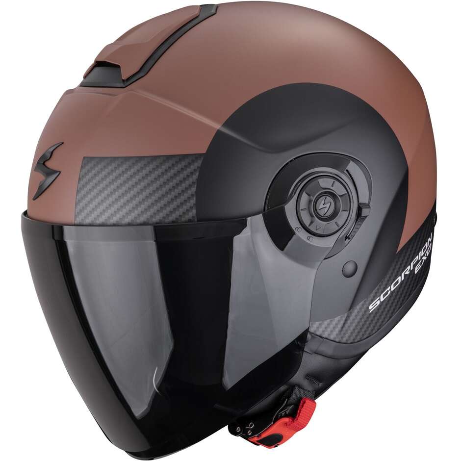Casco Moto Jet Scorpion EXO-CITY II SHEER Marrone Nero Opaco