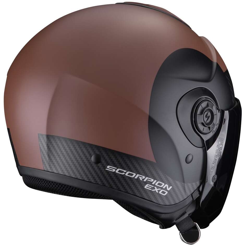 Casco Moto Jet Scorpion EXO-CITY II SHEER Marrone Nero Opaco