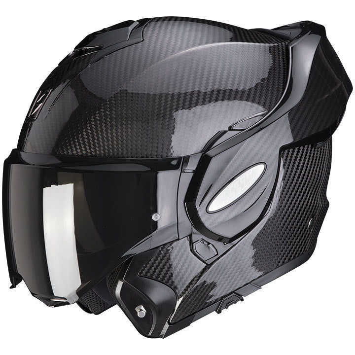 Casco Moto Modulare P/J Scorpion EXO-TECH EVO CARBON SOLID Nero