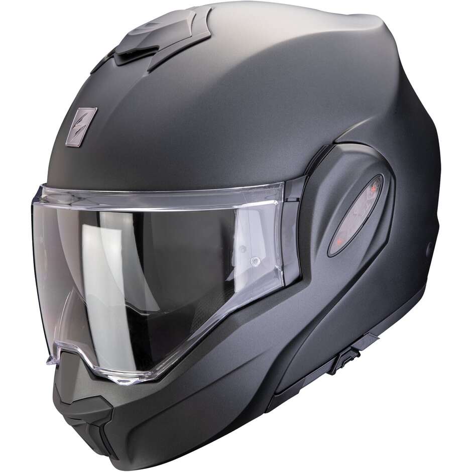 Casco Moto Modulare Scorpion EXO-TECH EVO PRO SOLID Nero Perla Opaco