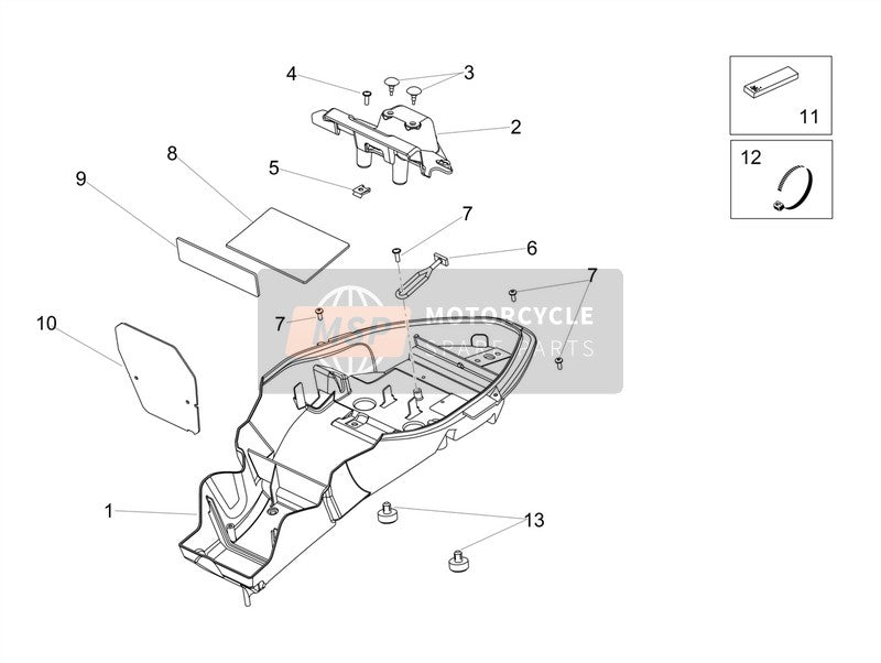 2B004185 Coperchio Batteria per Aprilia Dorsoduro 900