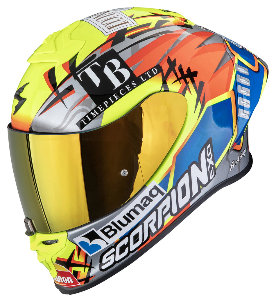 Casco Integrale Scorpion EXO-R1 Evo II Air in Fibra Aron Misano Giallo