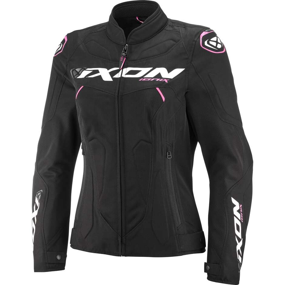 Giacca Giubbotto Moto Donna Ixon IONIX LADY Nero Rosa Vivo