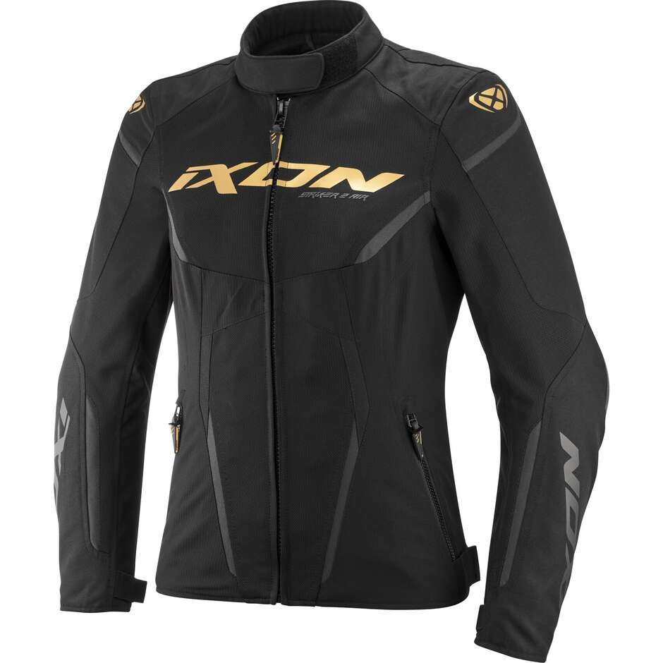 Giacca Giubbotto Moto Donna Ixon STRIKER 2 AIR WP L Nero Oro