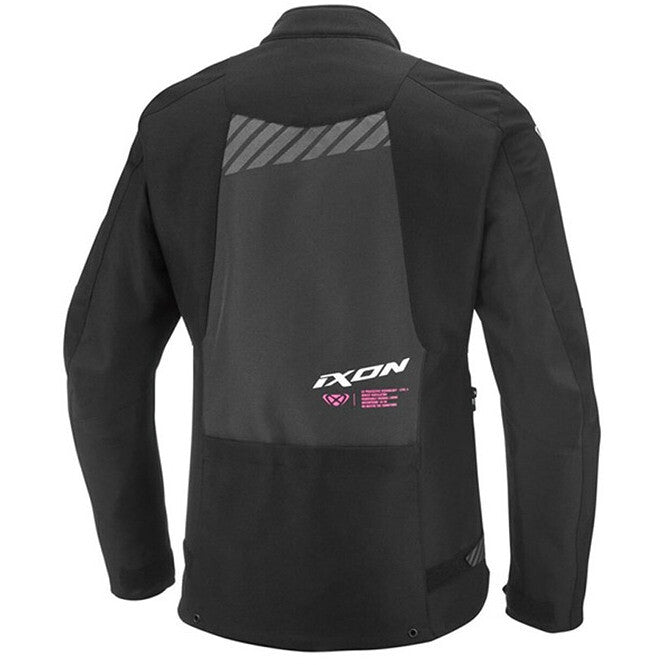 Giubbotto Moto Donna Ixon TYR LADY Nero Antracite Rosa Brillante