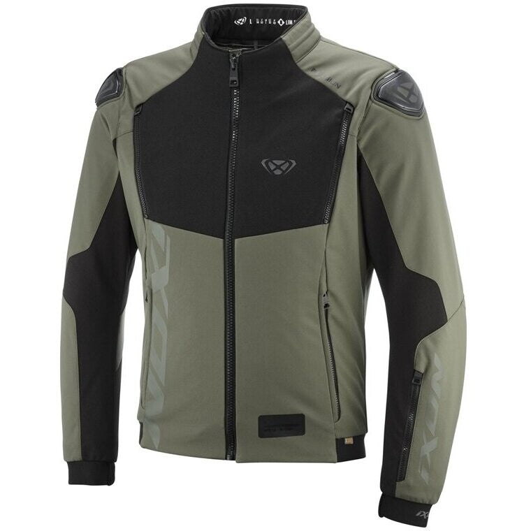 Giubbotto Giacca Moto Ixon PULSION Kaki Nero