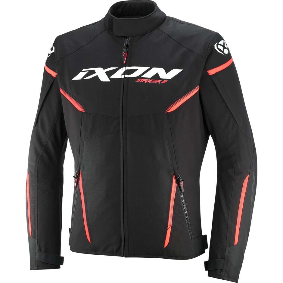 Giubbotto Giacca Moto Ixon STRIKER 2 Nero Bianco Rosso