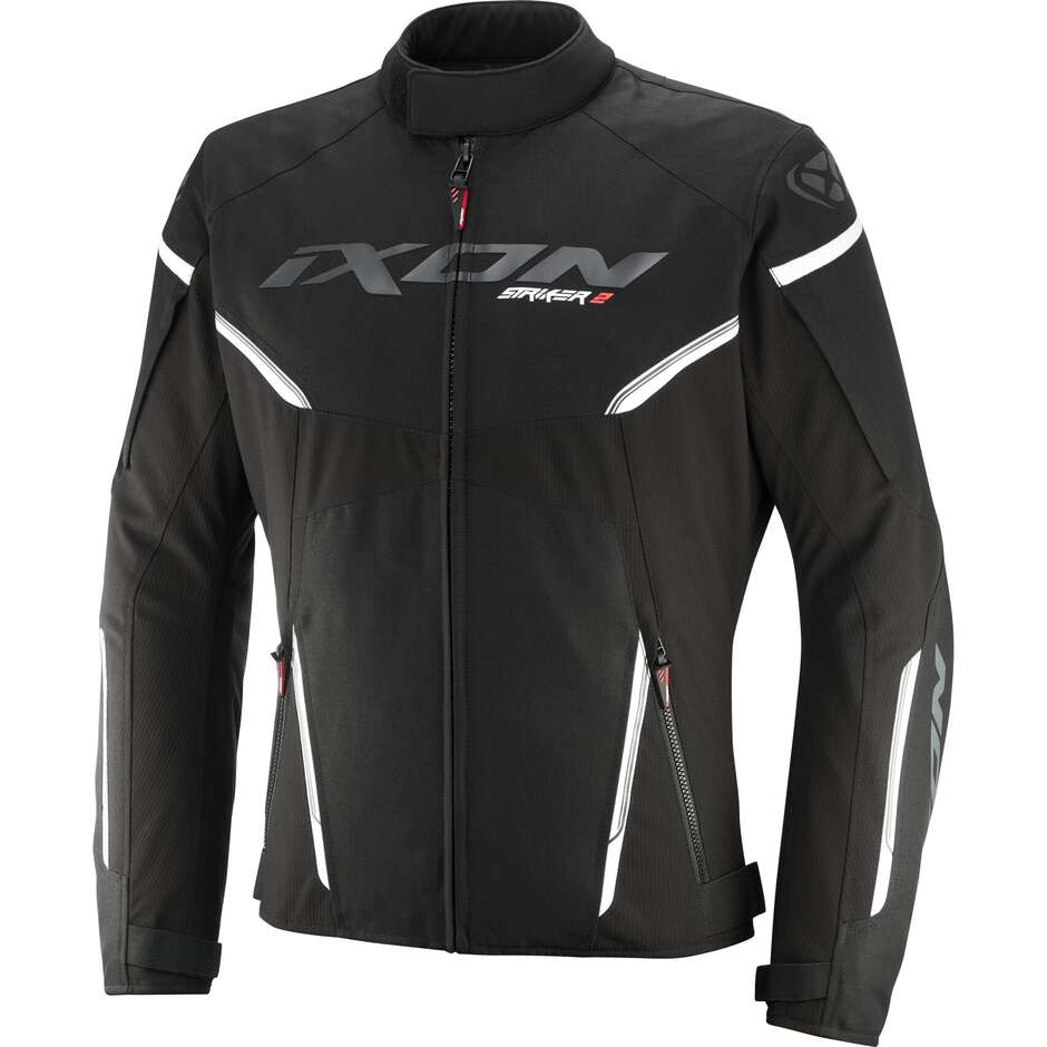 Giubbotto Giacca Moto Ixon STRIKER 2 Nero Bianco