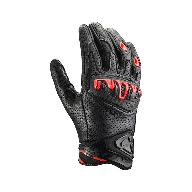 Guanti Moto in pelle Estivi Ixon Mirage Nero Rosso