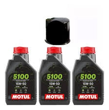 Kit tagliando - 3 litri di olio Motul 5100 + filtro olio