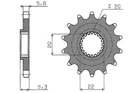 KAWASAKI KX X 250 2021>2024 PIGNONE PASSO 520 CODICE 3B0