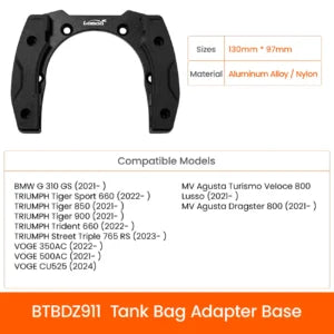 Supporto per borsa da serbatoio LOBOO BMW TRIUMPH MV AUGUSTA VOGE