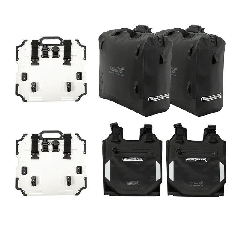Borse Laterali Gonfiabili Impermeabili LOBOO Alps (23L/30L) | Borse Morbide Ammortizzanti con Serratura Antifurto