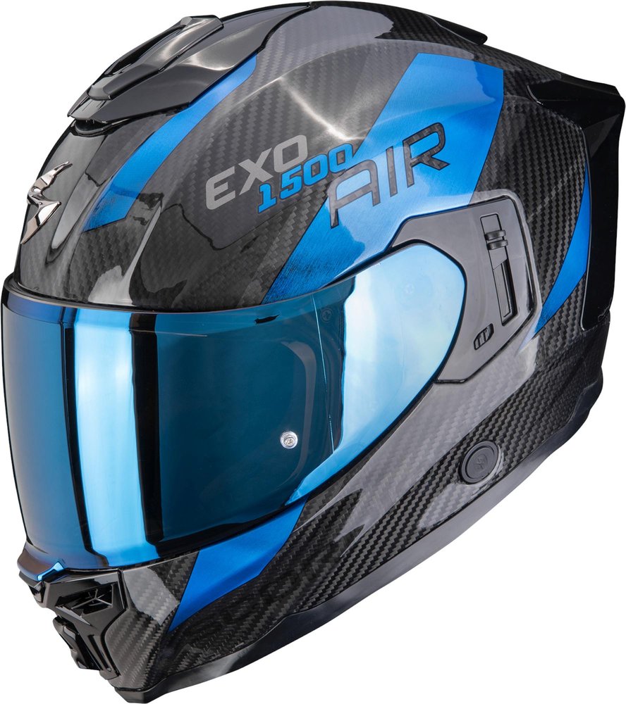 Casco integrale da moto Scorpion EXO-1500 Carbon Air Plated nero-blu