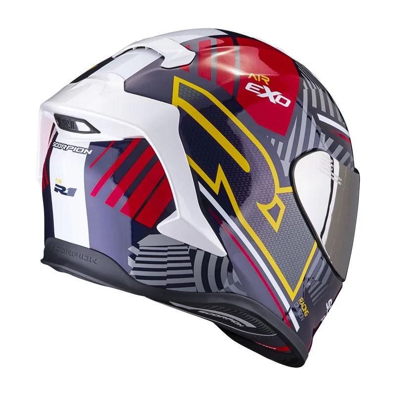 Casco integrale Scorpion Exo R1 EVO VICTORY Rosso/Blu e Giallo
