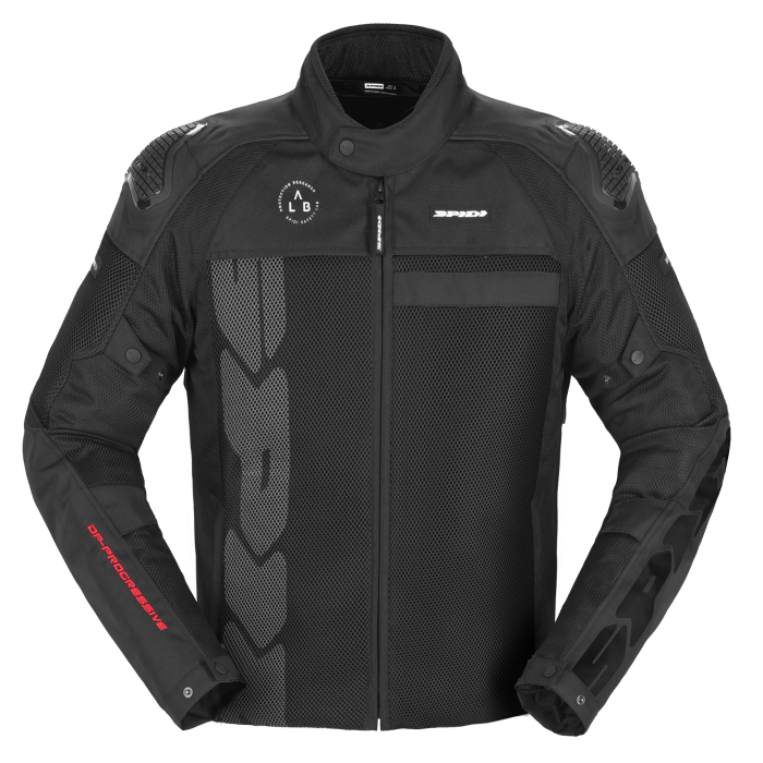 Giacca in Tessuto Spidi Progressive Net Windout Nero/ Nero Rosso/ Nero Blu