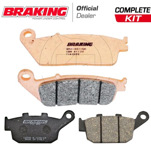 KIT PASTIGLIE FRENO BRAKING ANT.+POST. HONDA NC X 700 2012-2013