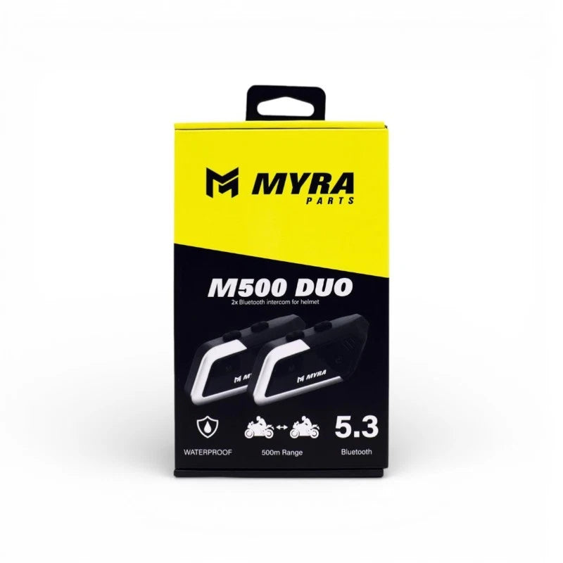 Interfono Bluetooth MYRA M500 DUO Intercom Moto Bluetooth 5.3 Doppio