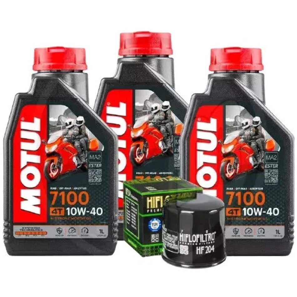 Tagliando HONDA Hornet 600 2007 2008 2009 (3 MOTUL 7100 10W40 + filtro olio)