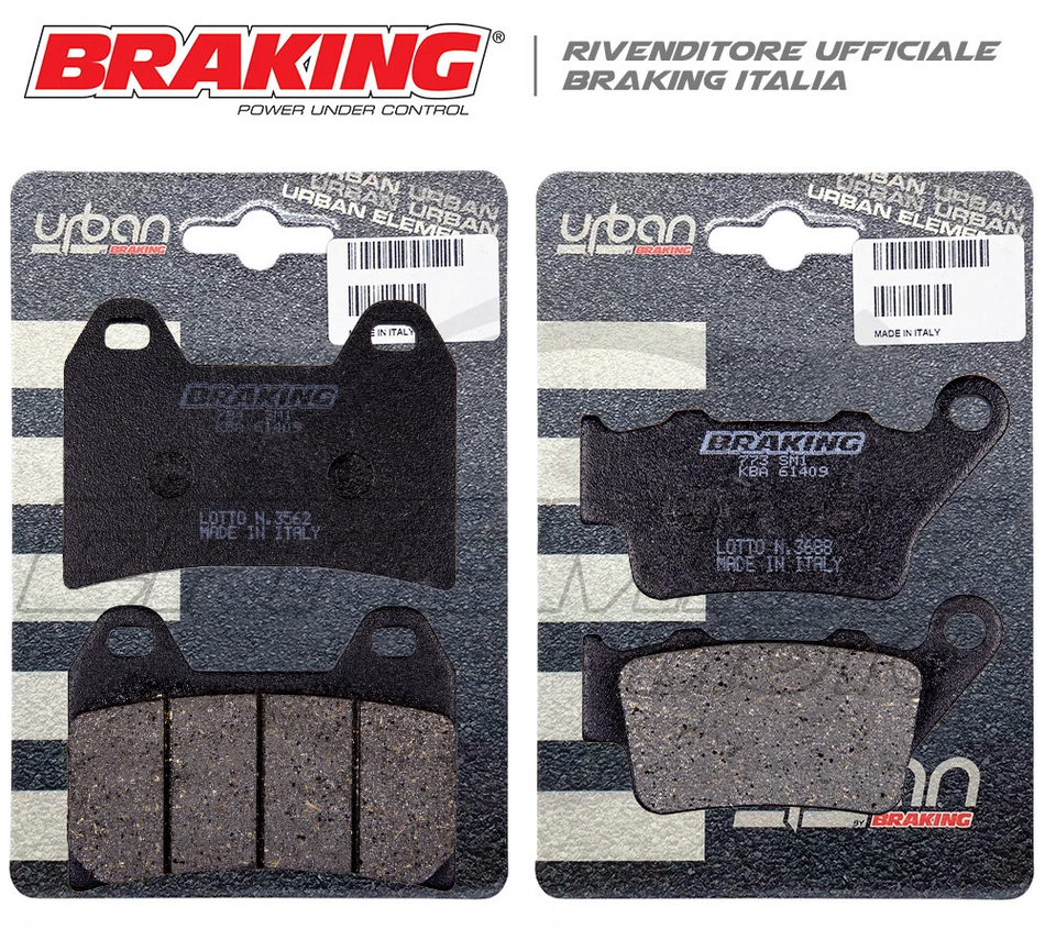 Pastiglie YAMAHA XT 660 X 2004-2016 (XT660 X) Kit Anteriori + Posteriori BRAKING