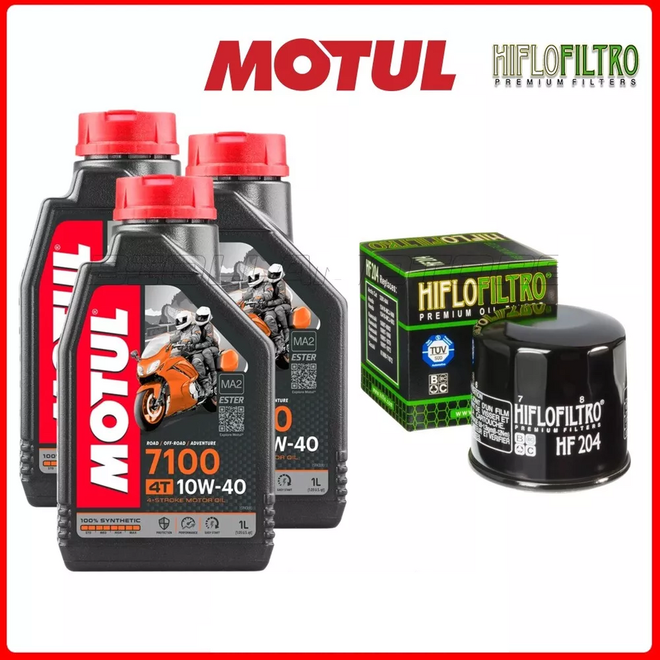 Tagliando YAMAHA FZ6 S2 2009 / Kit Olio Motul 7100 10W40 + Filtro HIFLO 3L