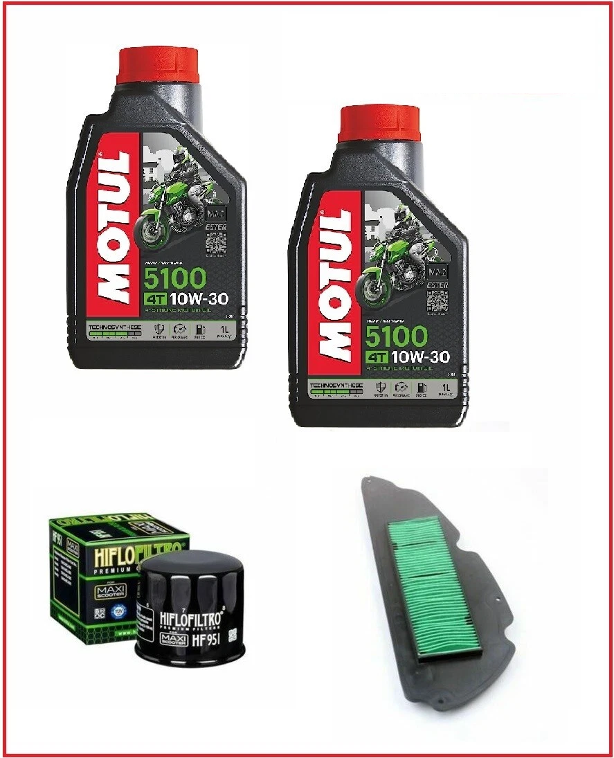 KIT TAGLIANDO HONDA SH 300 2015-2020 2LT OLIO MOTUL 5100 10W30 + F.OLIO + F.ARIA