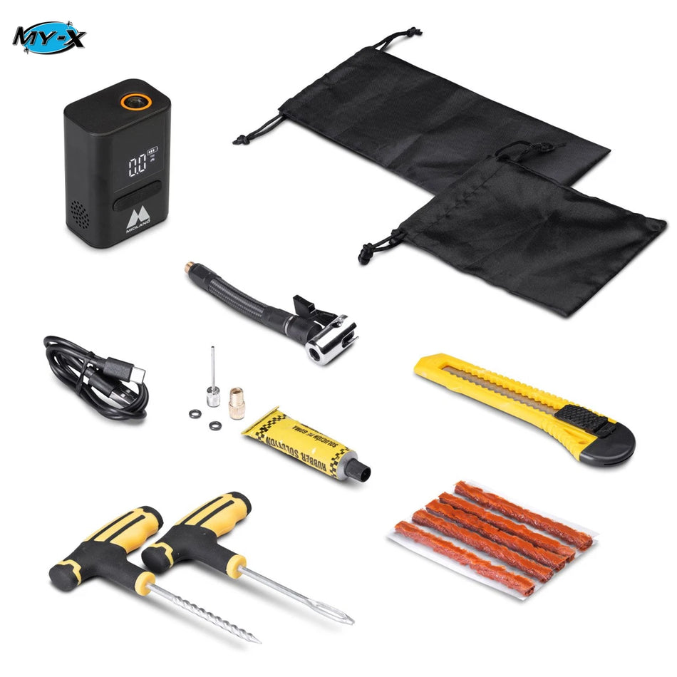 Compressore ad Aria + Power Bank e Kit Riparazione Gomme - Midland Enerpump Mini