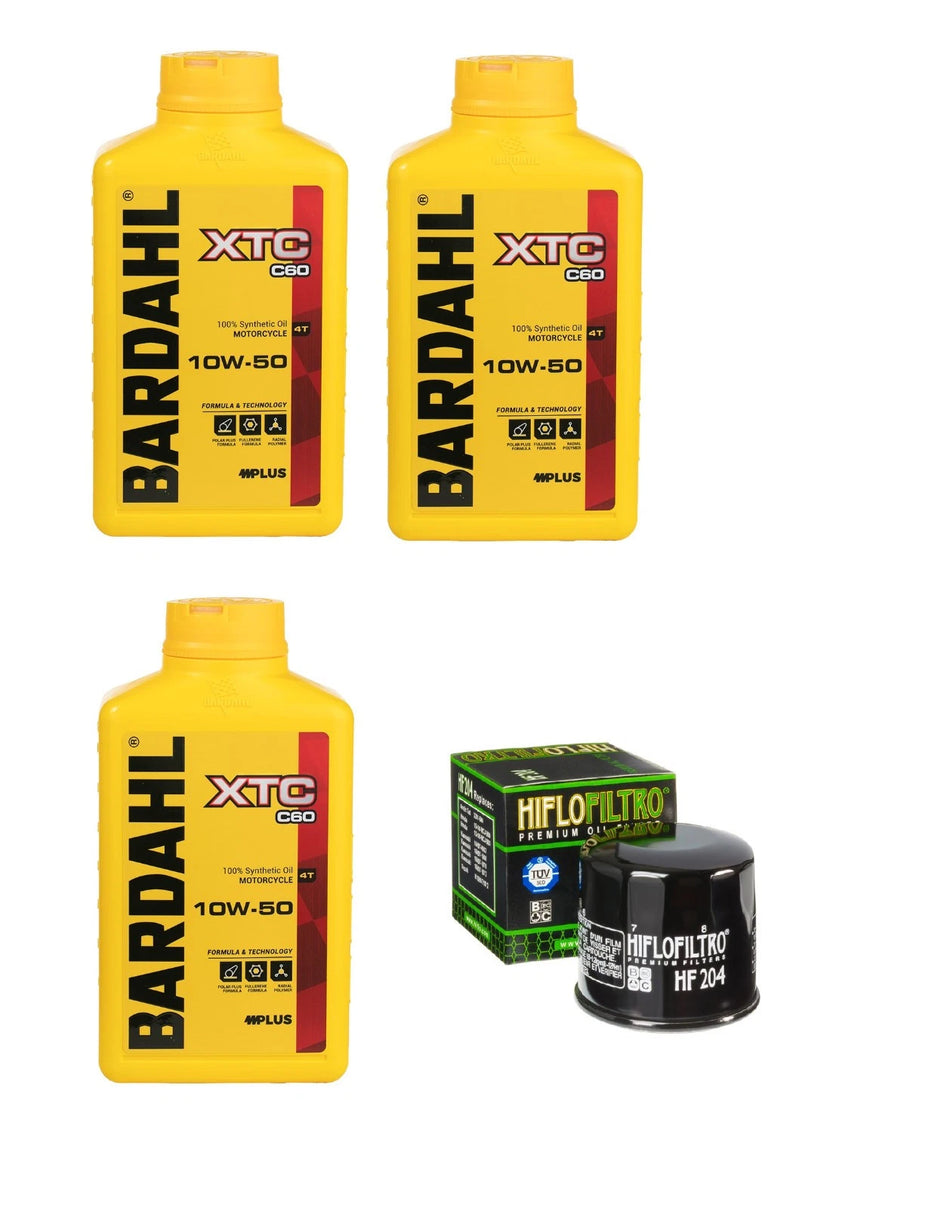 KIT/TAGLIANDO YAMAHA YZF R6 600 2006/2007 BARDAHL XTC C60 10W50 FILTRO OLIO MOTO