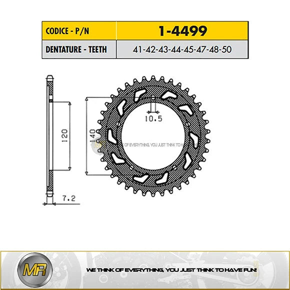 SUZUKI GSR 600 2005>2010 CORONA PASSO 525 CODICE 1-4499