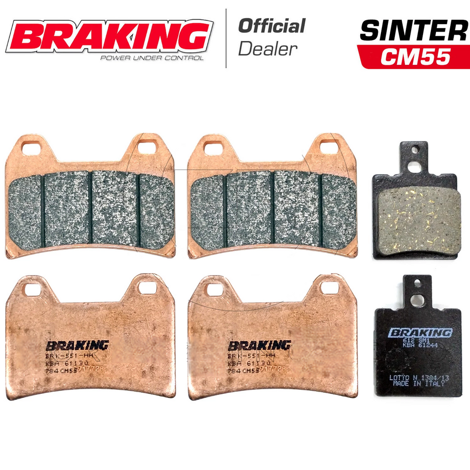 Kit pastiglie freno BRAKING ANT+POST APRILIA RS PISTA 250 2004